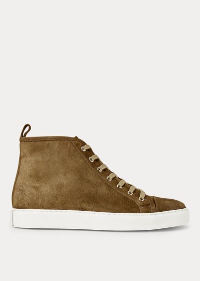 Zapatillas Ralph Lauren Hombre Verde Oliva - Jeromy Suede - CUEZN0164